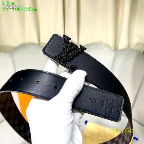 Super Perfect Quality LV Belts(100% Genuine Leather Steel Buckle)-2363