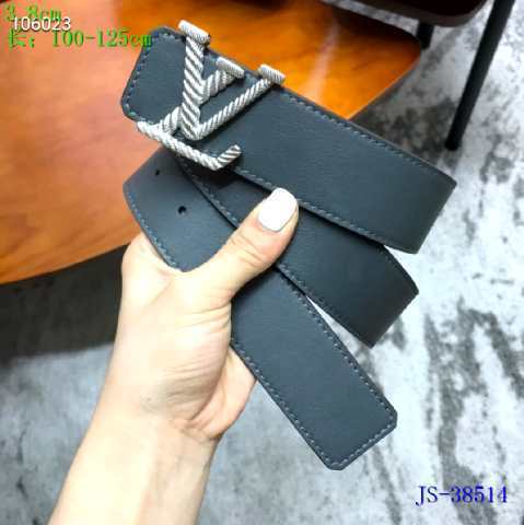 Super Perfect Quality LV Belts(100% Genuine Leather Steel Buckle)-2506