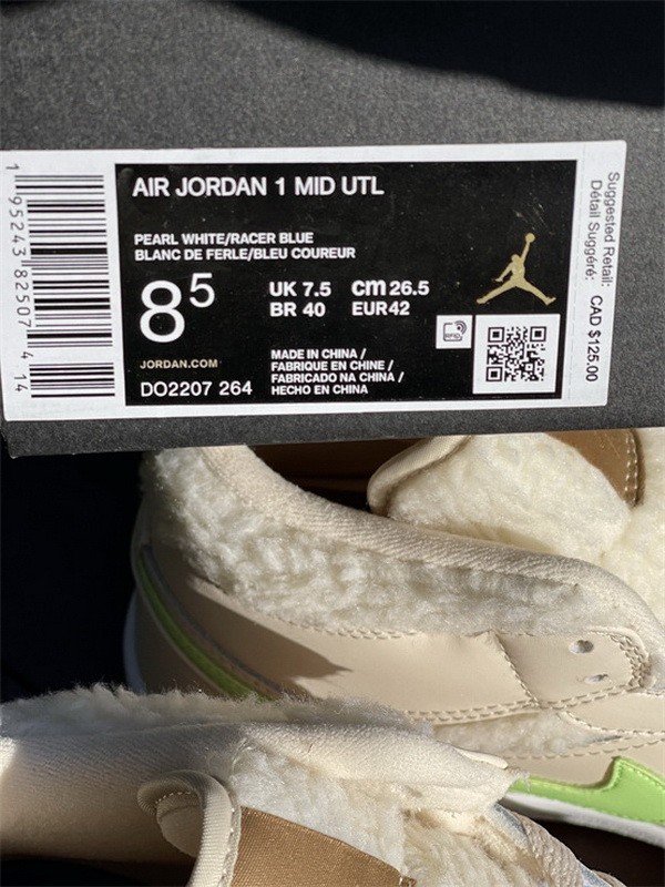 AuthenticAir Jordan 1 Mid Pearl White