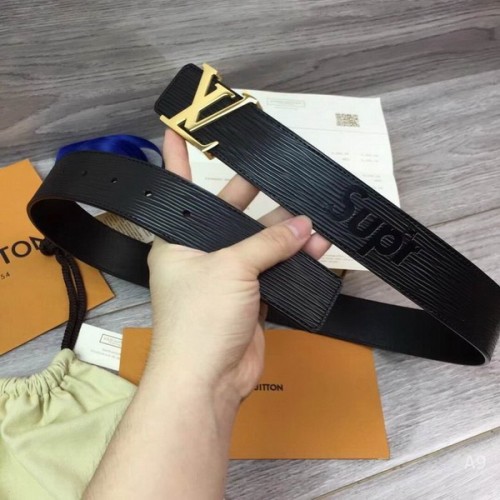 Super Perfect Quality LV Belts(100% Genuine Leather Steel Buckle)-2125