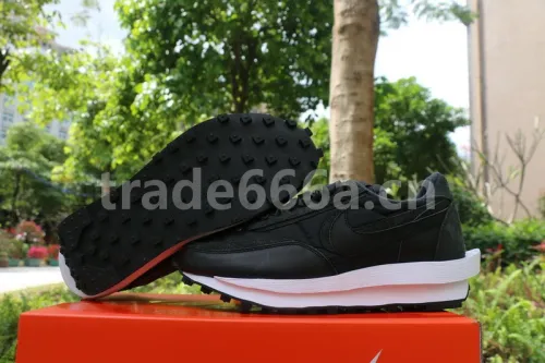 Authentic sacai x Nike LDV Waffle “Black Nylon”  GS