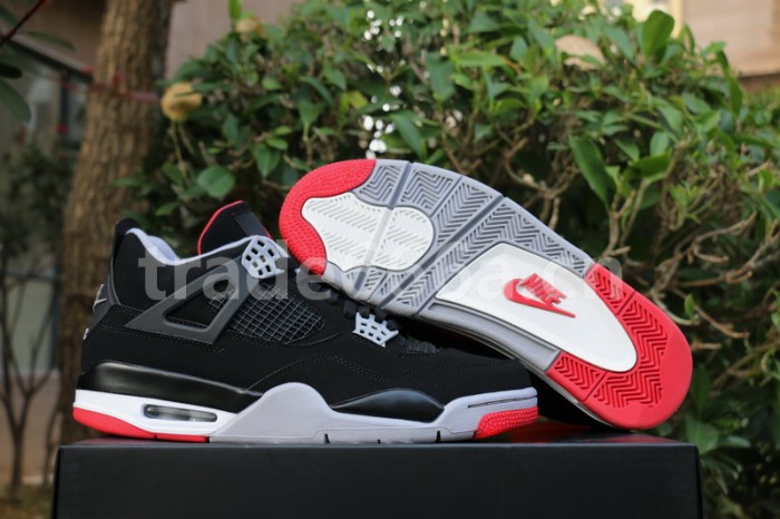 Authentic Air Jordan 4 Bred 2019