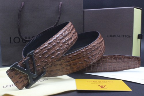 Super Perfect Quality LV Belts(100% Genuine Leather Steel Buckle)-2059