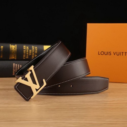Super Perfect Quality LV Belts(100% Genuine Leather Steel Buckle)-2123