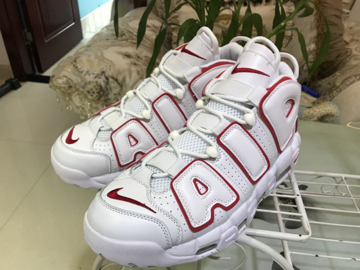Authentic Nike Air More Uptempo 96 White Burgundy