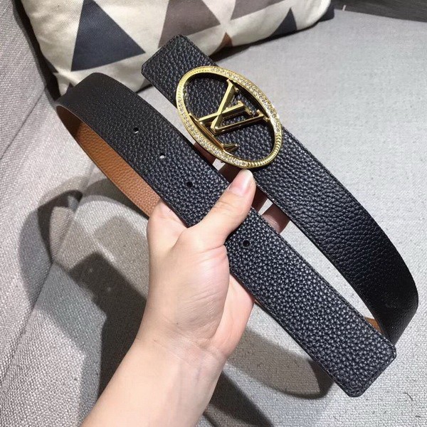 Super Perfect Quality LV Belts(100% Genuine Leather Steel Buckle)-2033