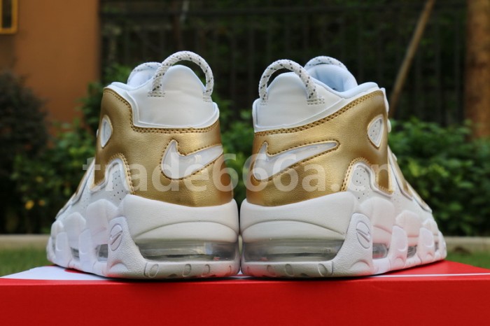 Authentic Nike Air More Uptempo White Gold