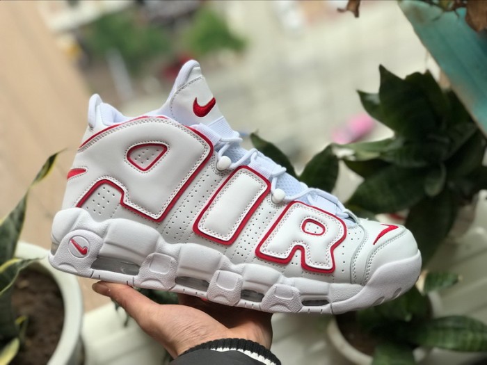 Authentic Nike Air More Uptempo 96 White Burgundy