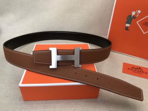Super Perfect Quality Hermes Belts(100% Genuine Leather,Reversible Steel Buckle)-554