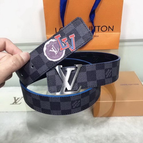 Super Perfect Quality LV Belts(100% Genuine Leather Steel Buckle)-1813