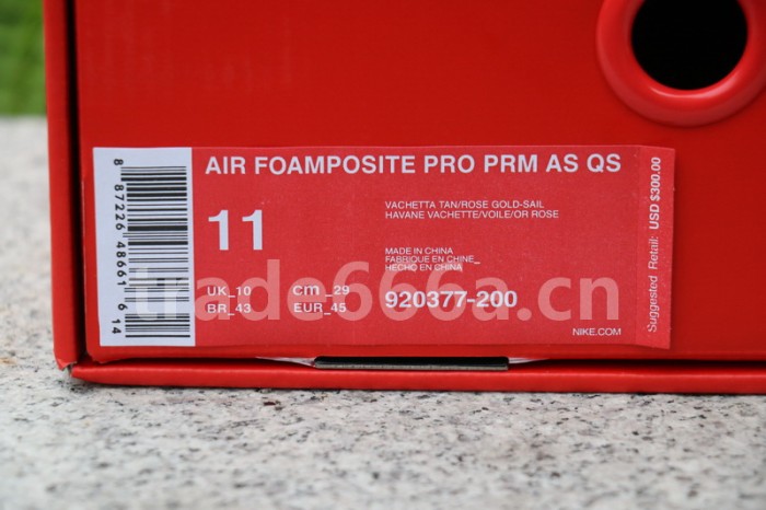 Authentic Nike Air Foamposite Pro Premium “Tan”