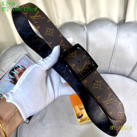 Super Perfect Quality LV Belts(100% Genuine Leather Steel Buckle)-2463
