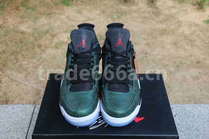 Authentic Air Jordan 4 Green Laser