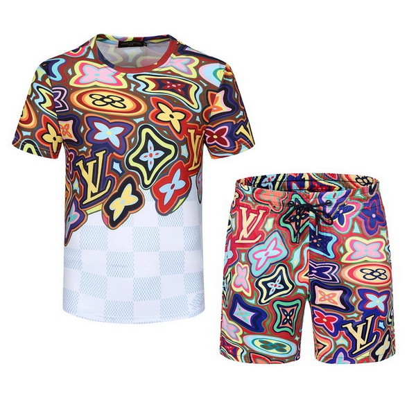 LV short sleeve men suit-052(M-XXXL)