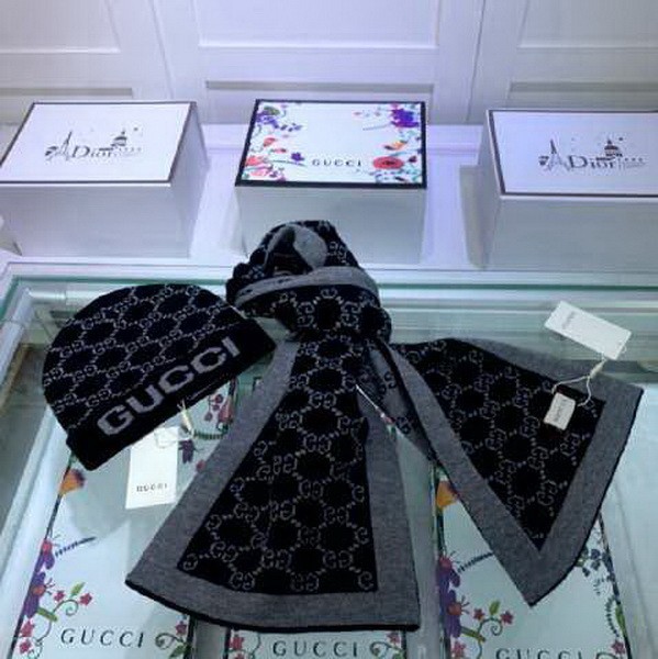 G Wool Cap Scarf AAA-121