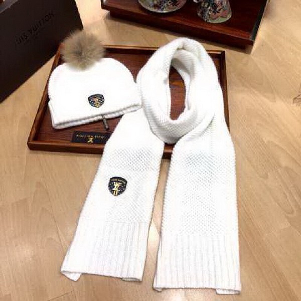 LV Wool Cap Scarf AAA-092