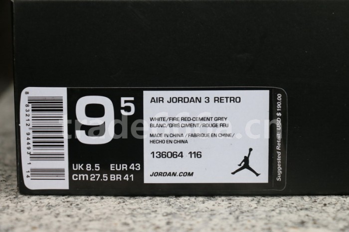 Authentic Air Jordan 3 “Katrina”