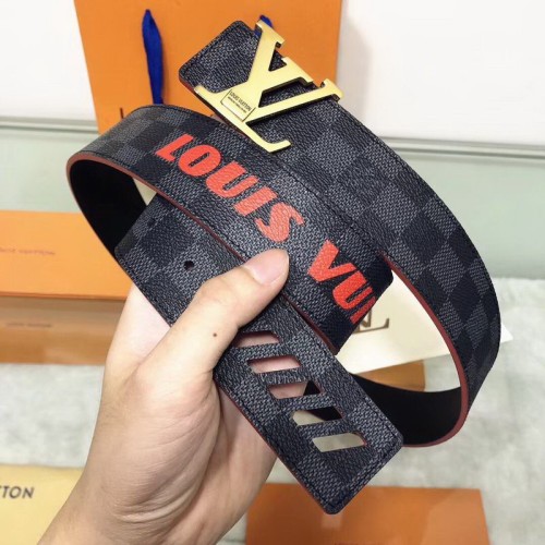 Super Perfect Quality LV Belts(100% Genuine Leather Steel Buckle)-1312