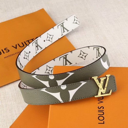 Super Perfect Quality LV women Belts(100% Genuine Leather,Steel Buckle)-207