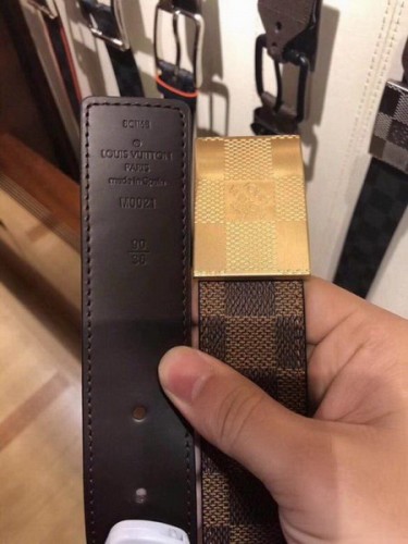 Super Perfect Quality LV Belts(100% Genuine Leather Steel Buckle)-2318