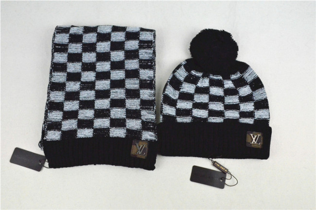 LV Wool Cap Scarf AAA-040
