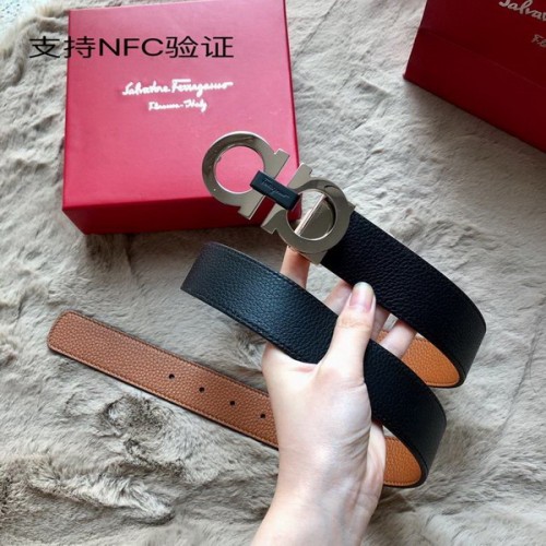 Super Perfect Quality Ferragamo Belts(100% Genuine Leather,steel Buckle)-1081
