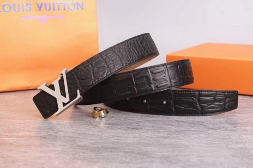 Super Perfect Quality LV Belts(100% Genuine Leather Steel Buckle)-1848