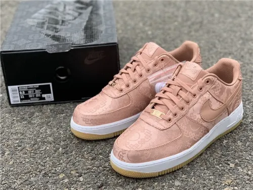 Authentic CLOT x Nike Air Force 1 Low “Rose Gold”