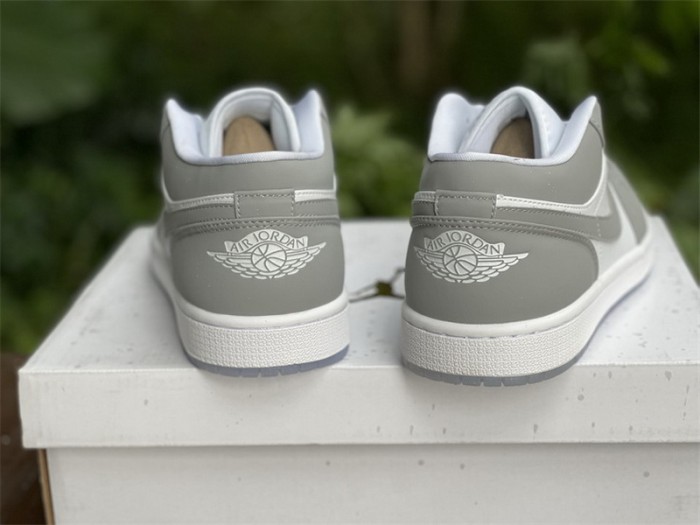 Authentic Air Jordan 1 Low “Wolf Grey”  Women