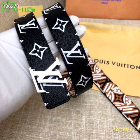 Super Perfect Quality LV Belts(100% Genuine Leather Steel Buckle)-2347
