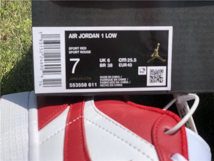 Authentic Air Jordan 1 Low Gym Red