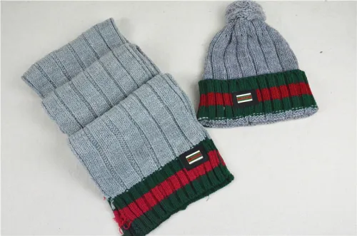 G Wool Cap Scarf AAA-033