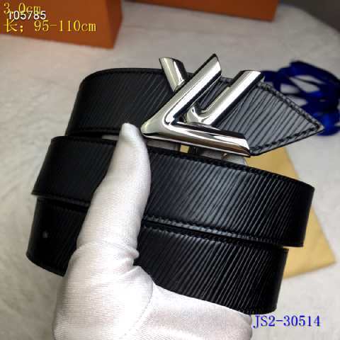 Super Perfect Quality LV Belts(100% Genuine Leather Steel Buckle)-2559