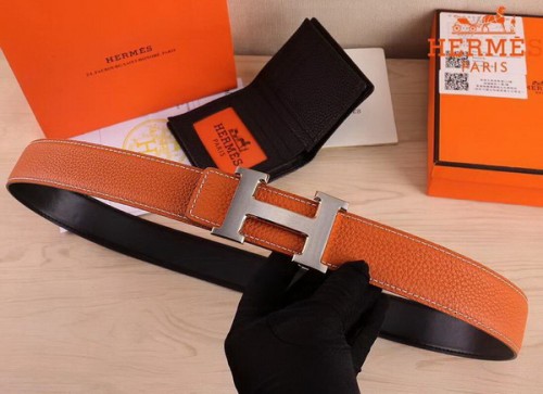 Super Perfect Quality Hermes Belts(100% Genuine Leather,Reversible Steel Buckle)-428