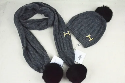 Hermes Wool Cap Scarf AAA-005