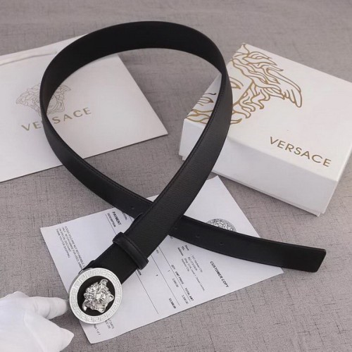 Super Perfect Quality Versace Belts(100% Genuine Leather,Steel Buckle)-528
