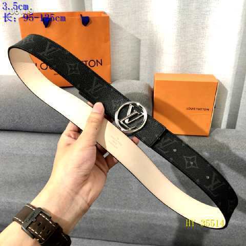 Super Perfect Quality LV Belts(100% Genuine Leather Steel Buckle)-2421