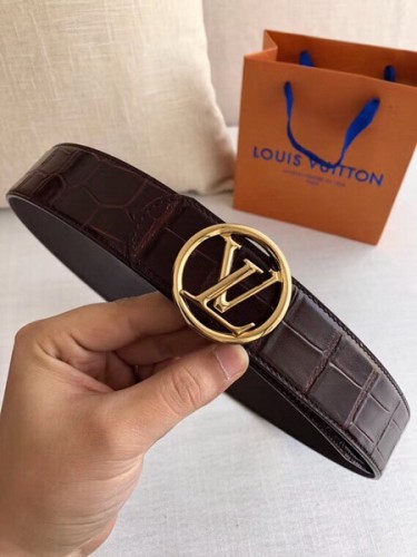 Super Perfect Quality LV Belts(100% Genuine Leather Steel Buckle)-1965