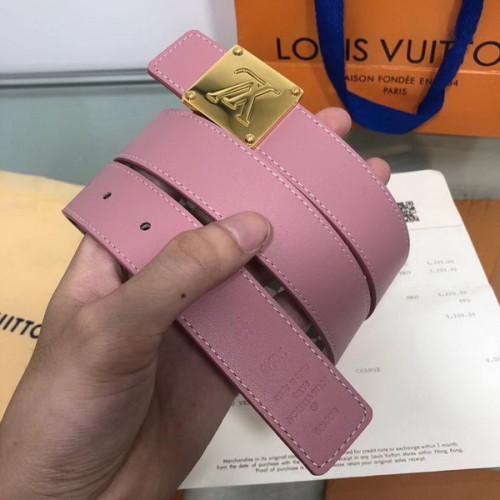 Super Perfect Quality LV women Belts(100% Genuine Leather,Steel Buckle)-054