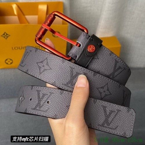 Super Perfect Quality LV Belts(100% Genuine Leather Steel Buckle)-3578