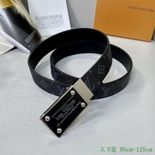 Super Perfect Quality LV Belts(100% Genuine Leather Steel Buckle)-3599