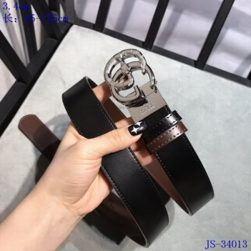 Super Perfect Quality G Belts(100% Genuine Leather,steel Buckle)-3422