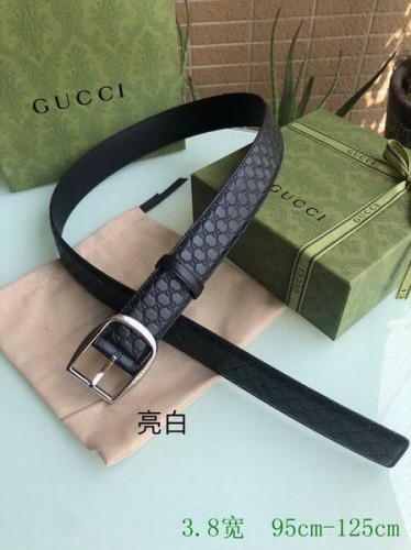 Super Perfect Quality G Belts(100% Genuine Leather,steel Buckle)-3734