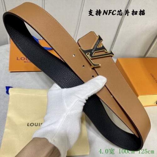Super Perfect Quality LV Belts(100% Genuine Leather Steel Buckle)-4019