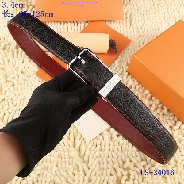 Super Perfect Quality LV Belts(100% Genuine Leather Steel Buckle)-3566