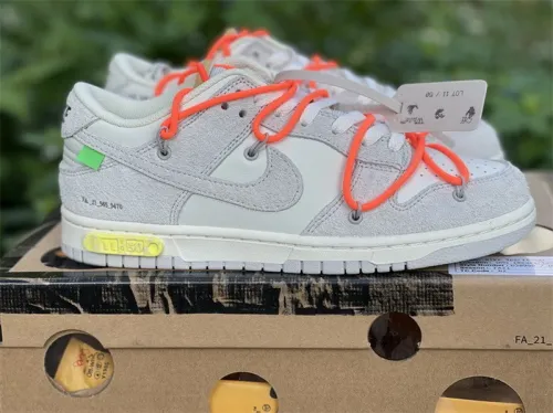 Authentic OFF-WHITE x Nike Dunk Low “The 50”  DJ0950 108