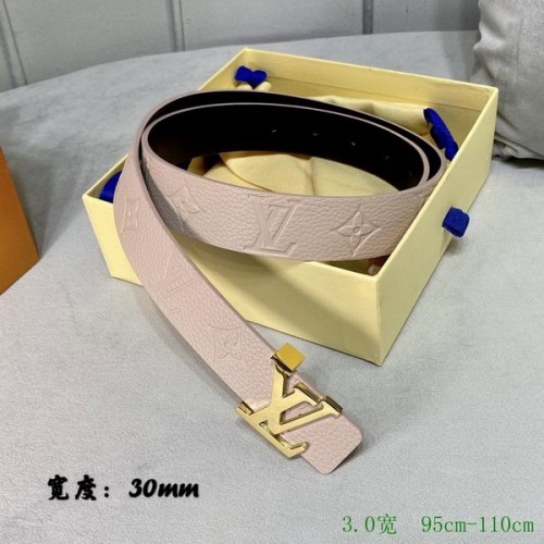 Super Perfect Quality LV Belts(100% Genuine Leather Steel Buckle)-3243