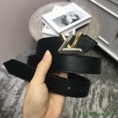 Super Perfect Quality LV Belts(100% Genuine Leather Steel Buckle)-3404