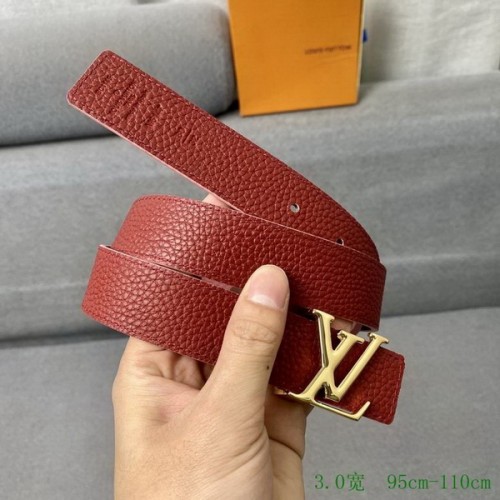 Super Perfect Quality LV Belts(100% Genuine Leather Steel Buckle)-3250