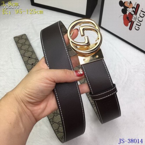 Super Perfect Quality G Belts(100% Genuine Leather,steel Buckle)-3808
